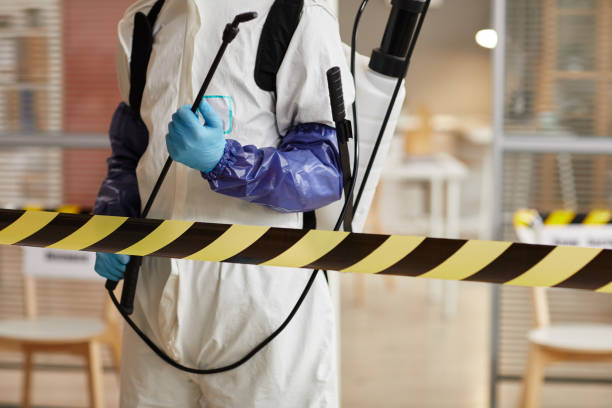 Professional Sewage Cleanup technician working in Washington, IN